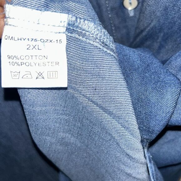 Women’s Denim Midi Button Down Blue Dress(Size 2XL) - Picture 7 of 7